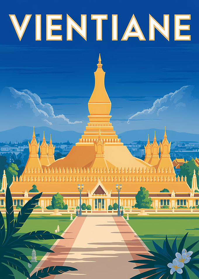Vientiane Travel Poster