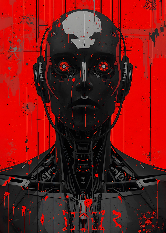 Cyberpunk Robot Portrait