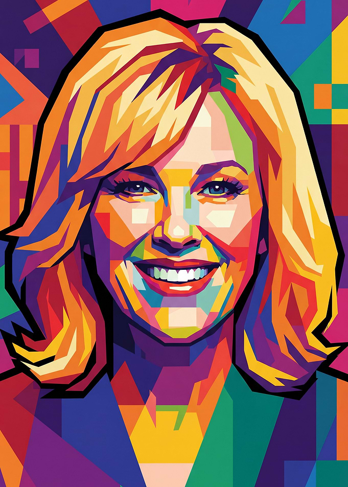 Colorful Portrait of Catherine O'Hara