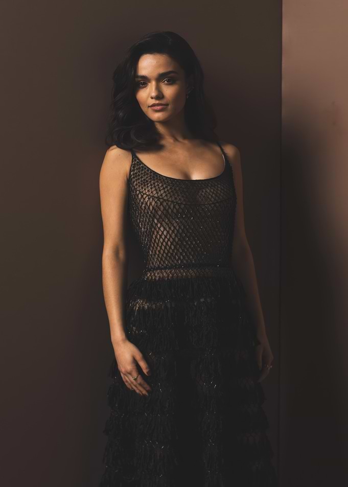 rachel zegler in Black Embellished Dress