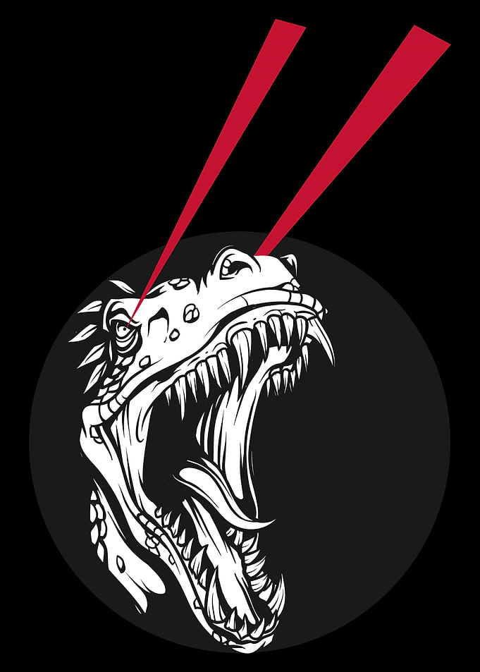Dinosaur with Laser Eyes