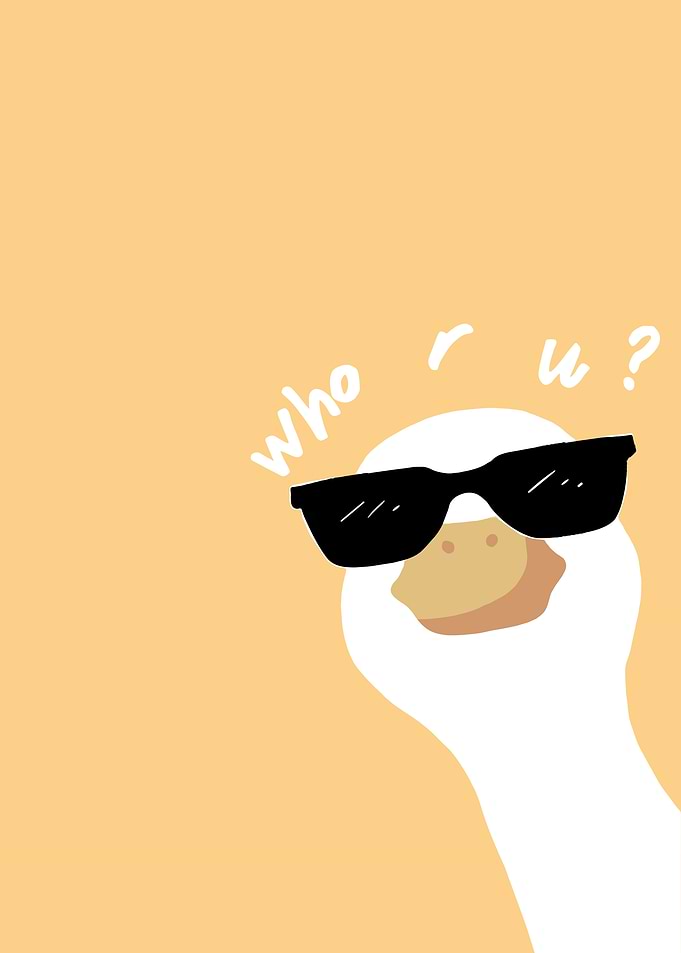 Cool Duck Wearing Sunglasses