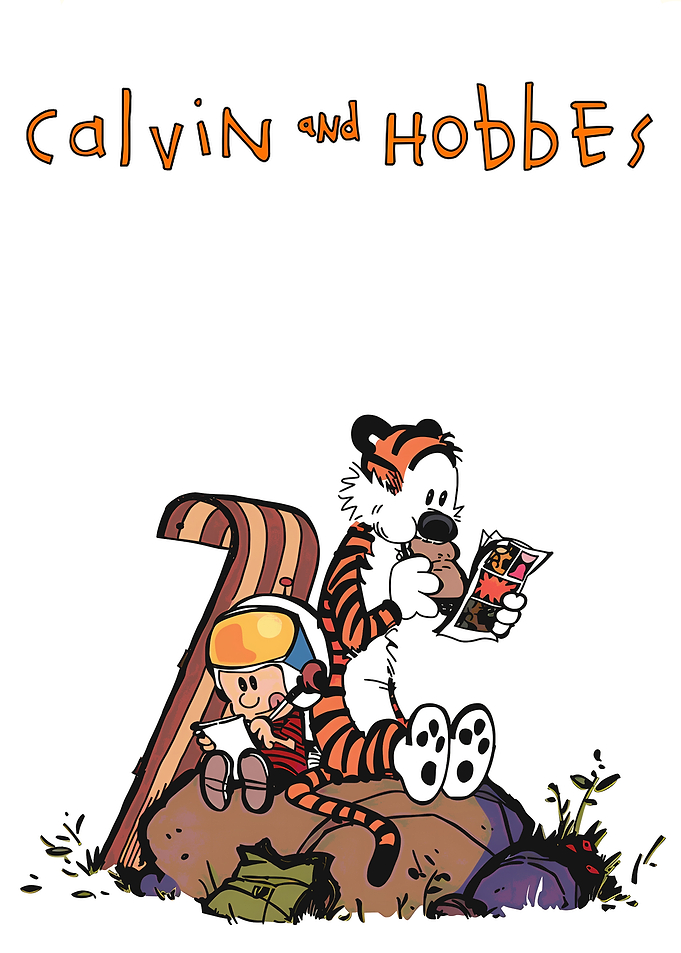 Calvin and Hobbes reading