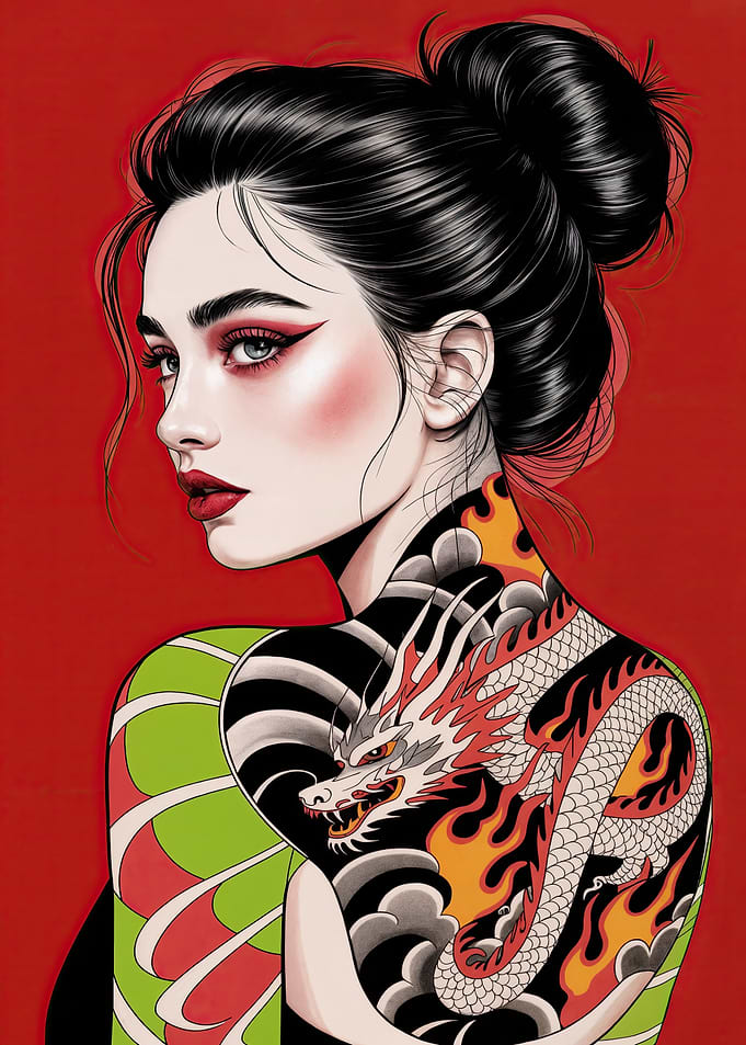 Woman with Dragon Tattoo