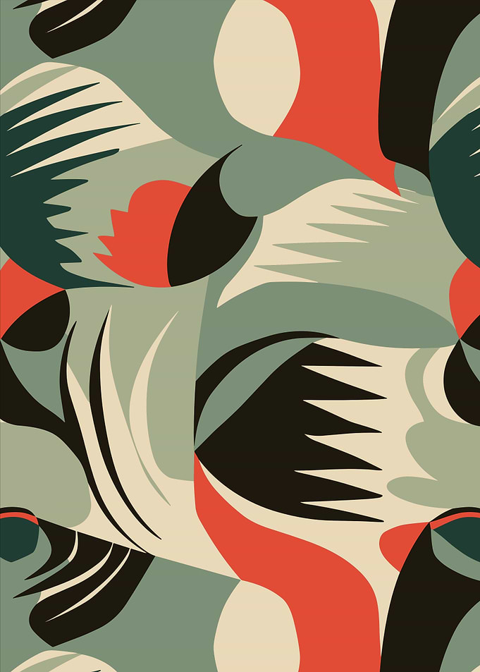 Abstract Organic Shapes Pattern