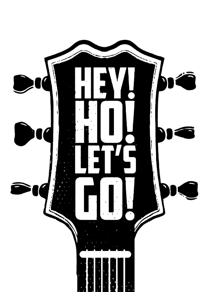 Guitar Headstock with Text