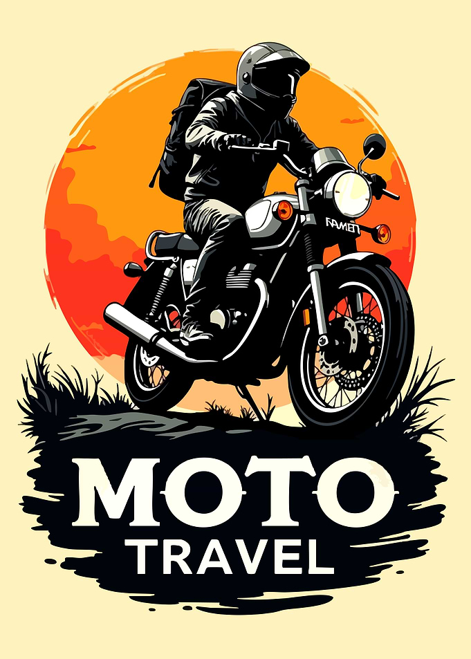 Motorcycle Rider at Sunset
