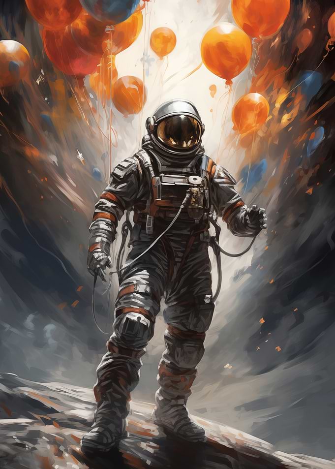 Astronaut with Balloons