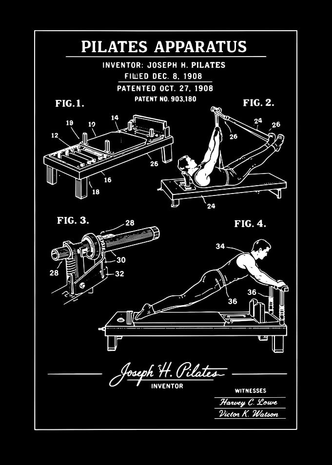 Pilates Apparatus Patent Drawing