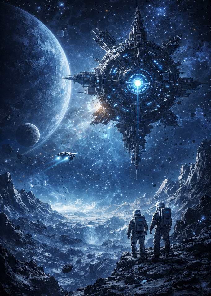 Astronauts Discover Alien Space Station