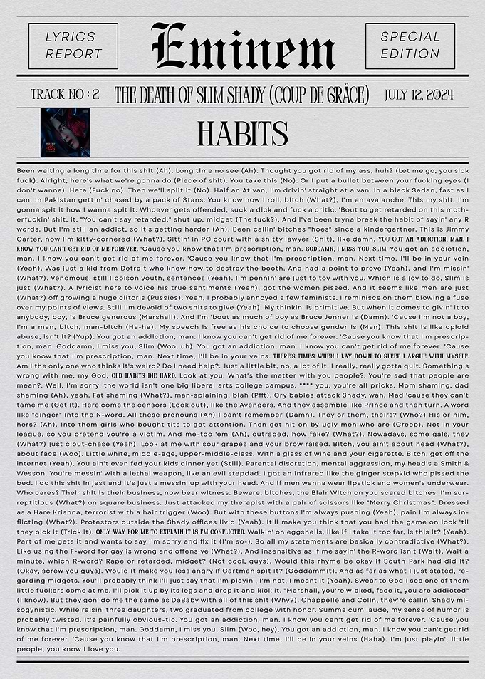 Eminem 'Habits'