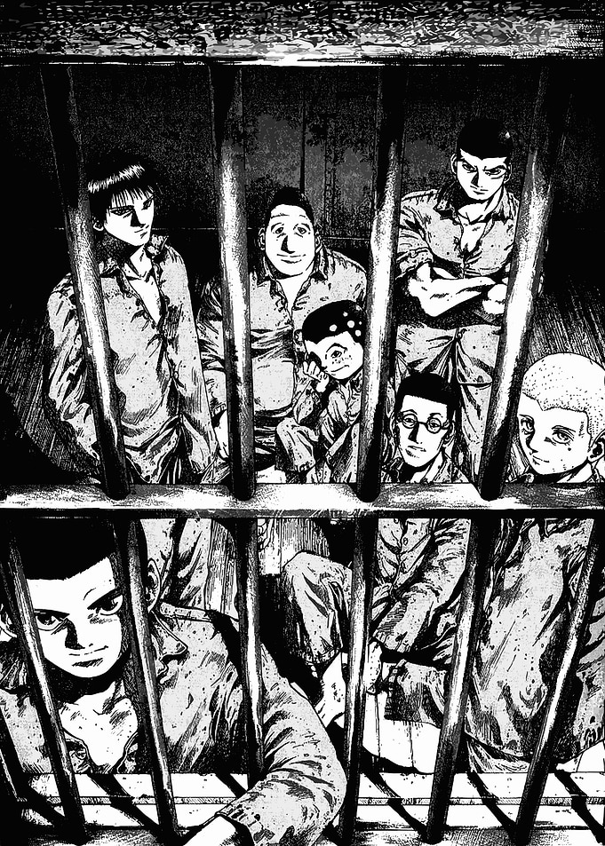 Prisoners behind bars