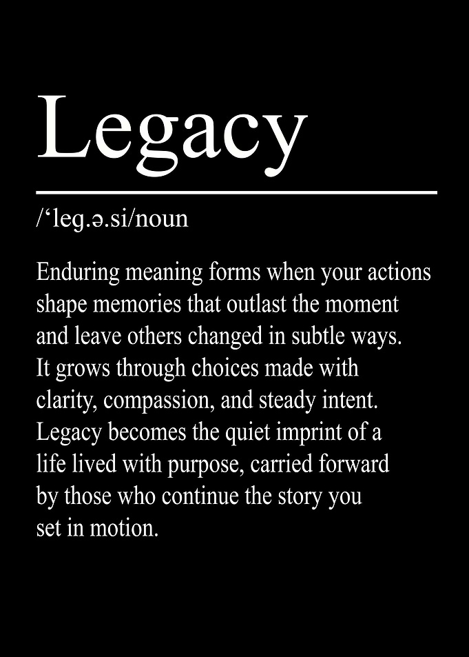 Legacy Definition – Black | Minimalist Typography Poster