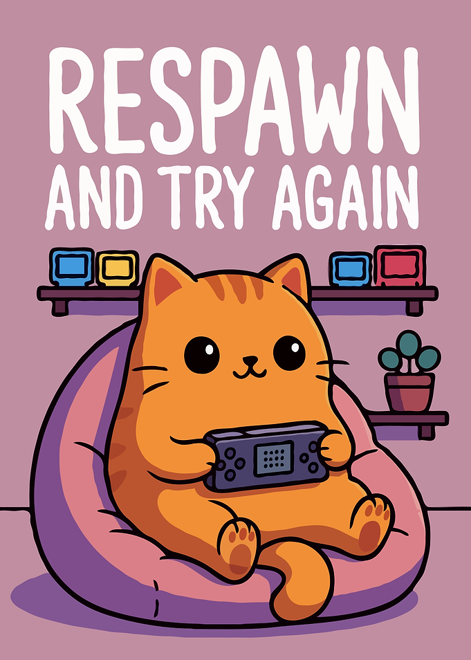 Cute Cat Gamer Funny Humor