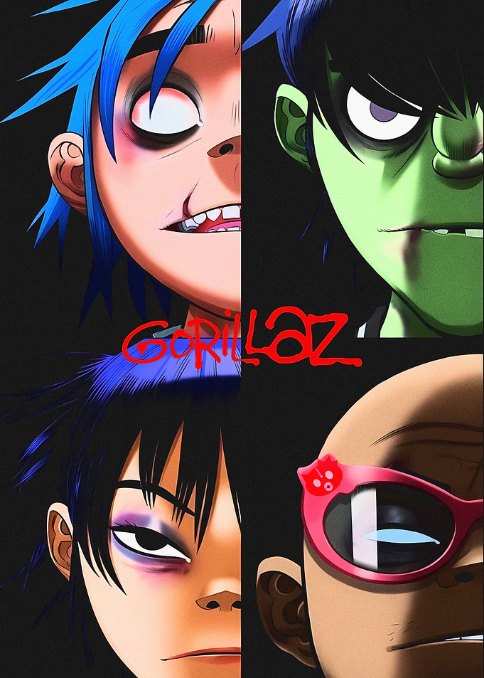 Gorillaz Band Members Collage
