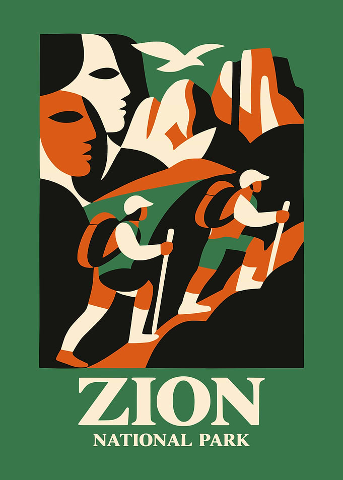 Zion National Park Vintage Poster