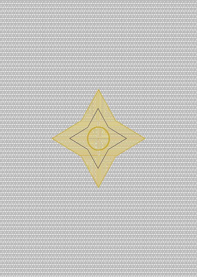 Golden Starburst Emblem with Circle