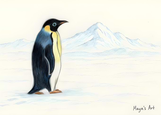 Emperor Penguin Winter Art