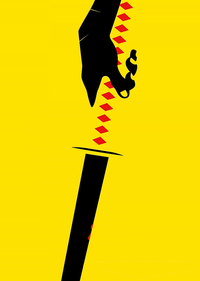 Hand Holding a Katana Sword
