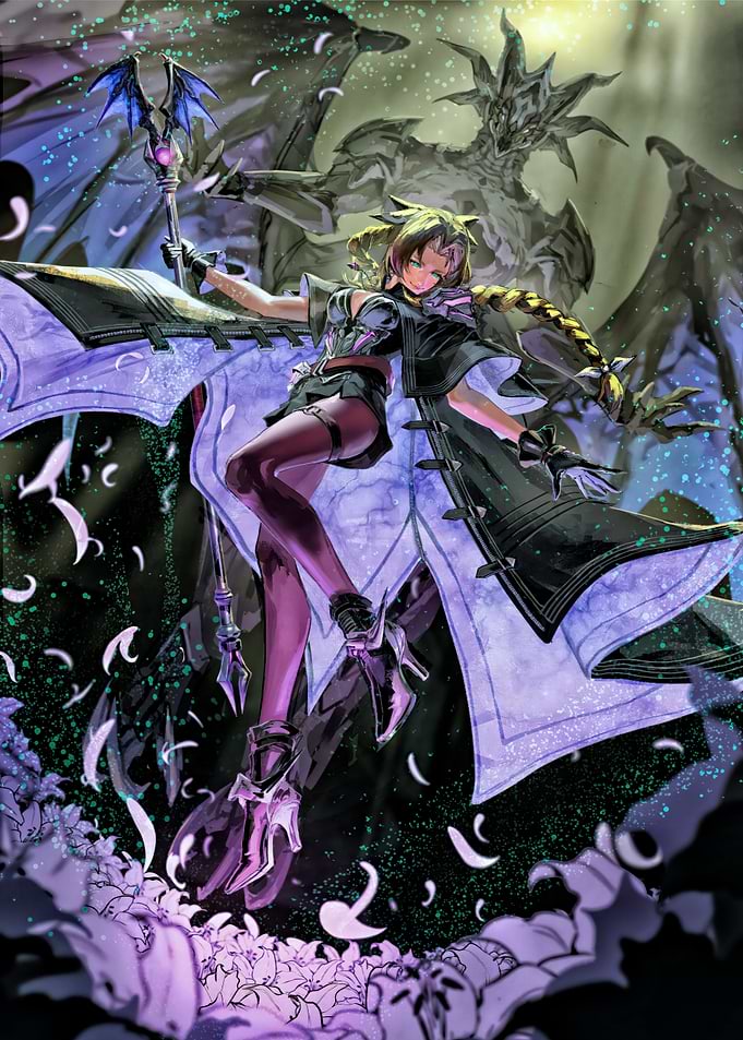 Fantasy Woman with Dragon Staff