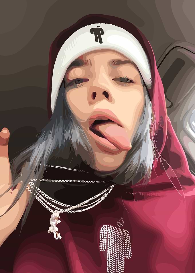 Billie Eilish with Tongue Out