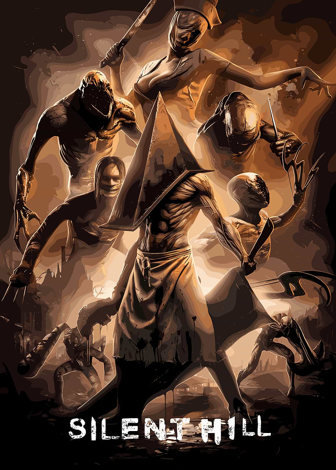 Silent Hill Monsters Poster