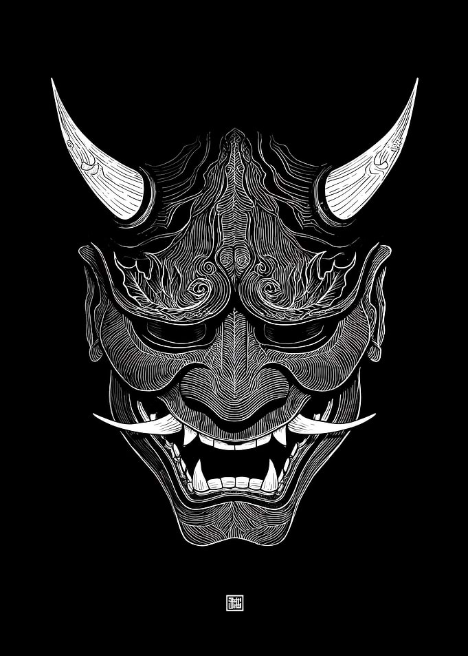Oni Mask Illustration