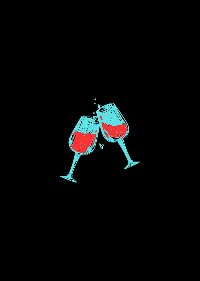 Two Wine Glasses Clinking