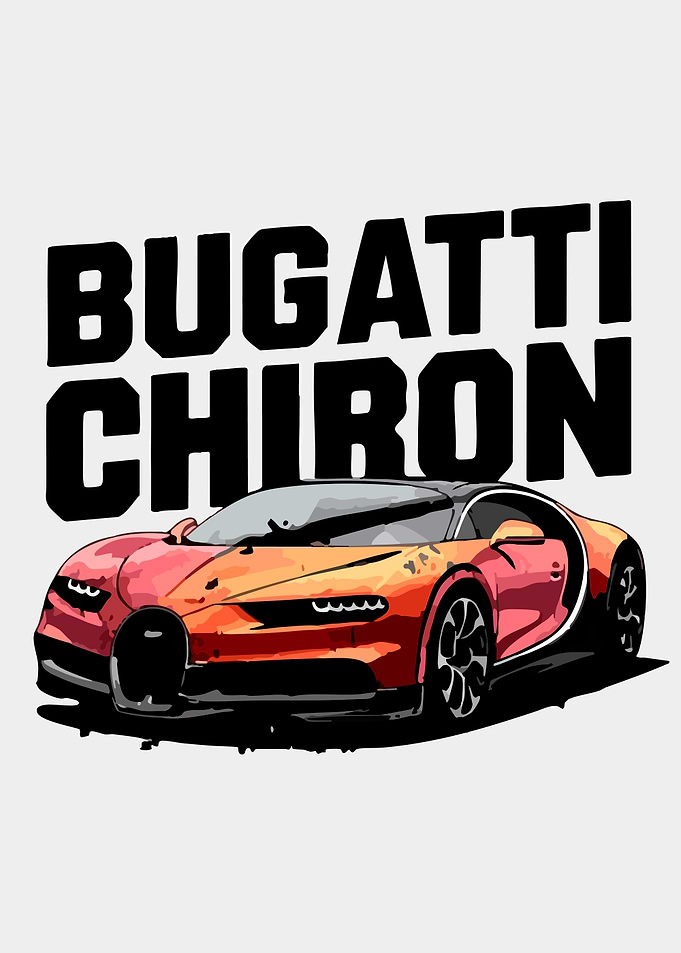Bugatti Chiron Sports Car Poster