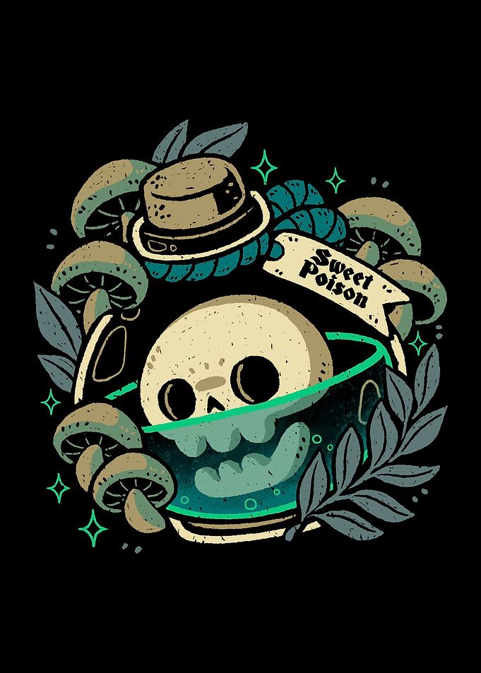 Sweet Poison Skull in Bottle