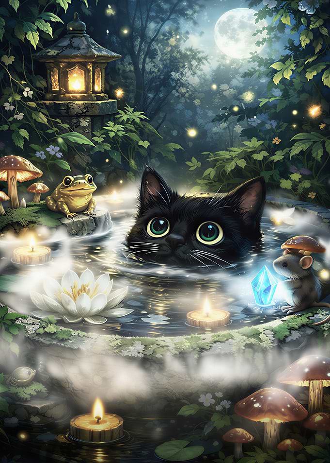 Enchanted Forest Cat Bath