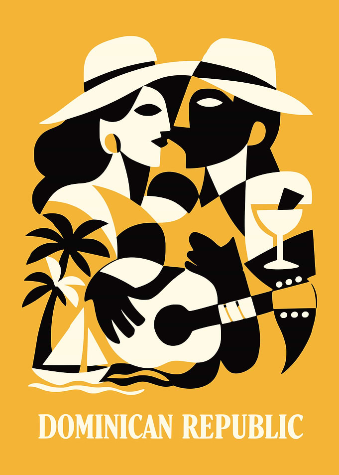 Dominican Republic Couple with Guitar