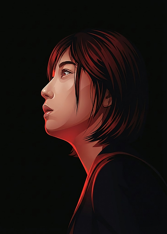 Girl with Red Light