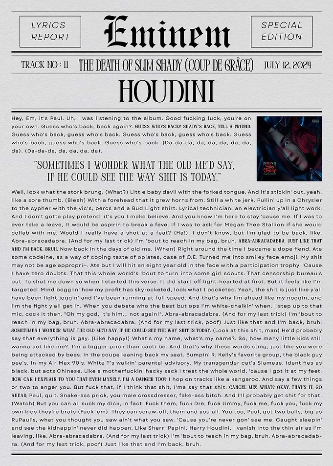 Eminem Houdini