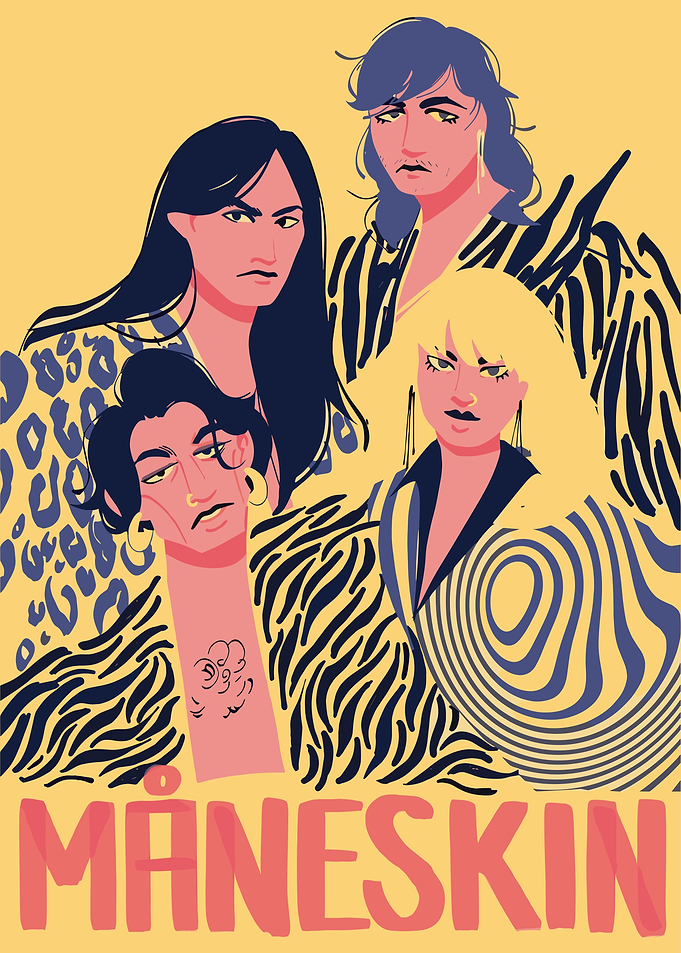 Måneskin Band Poster