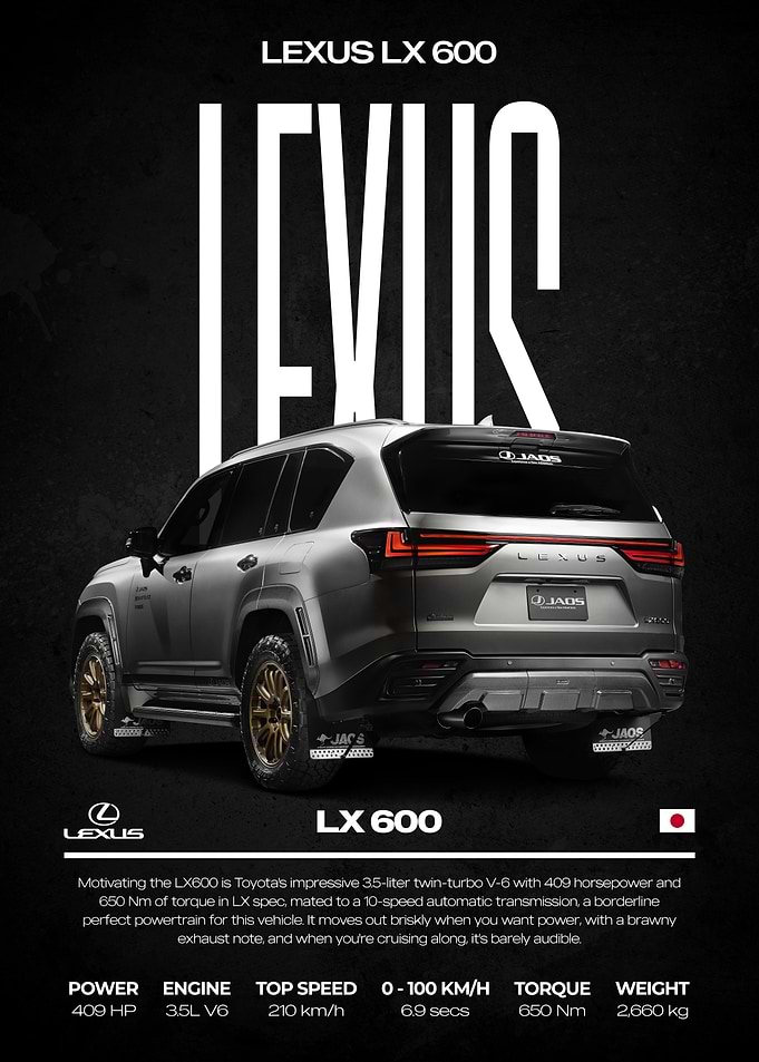 Lexus LX 600 Car Poster