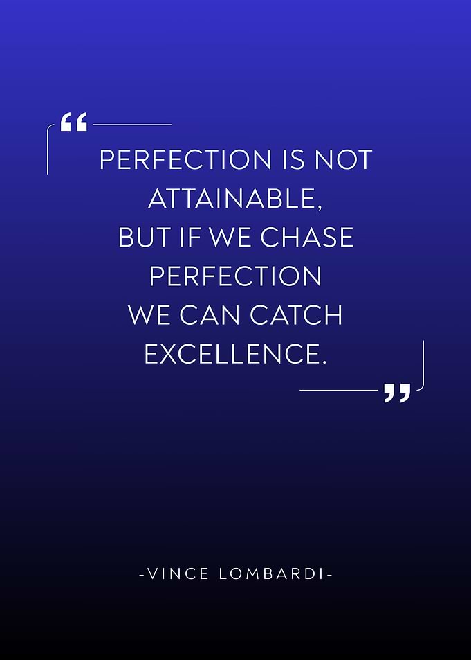 Vince Lombardi Quote on Perfection