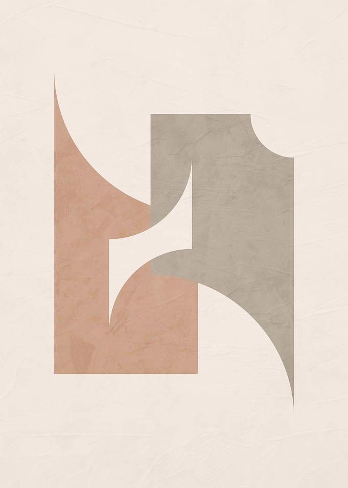 Abstract Geometric Shapes with Textured Background