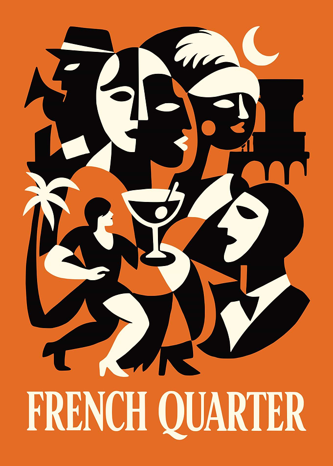 French Quarter Nightlife Poster