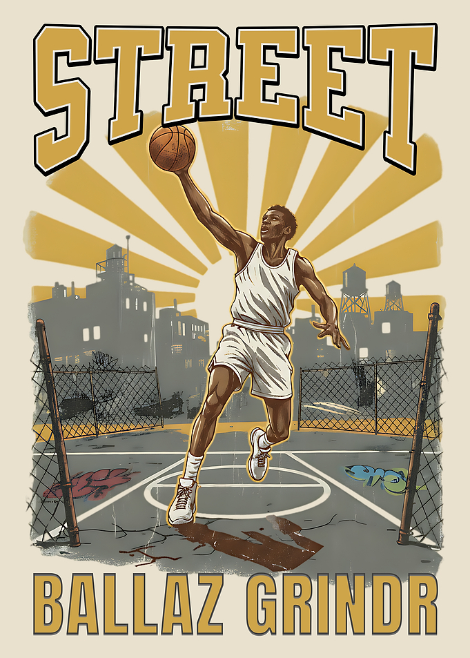 Street Basketball Player Dunking