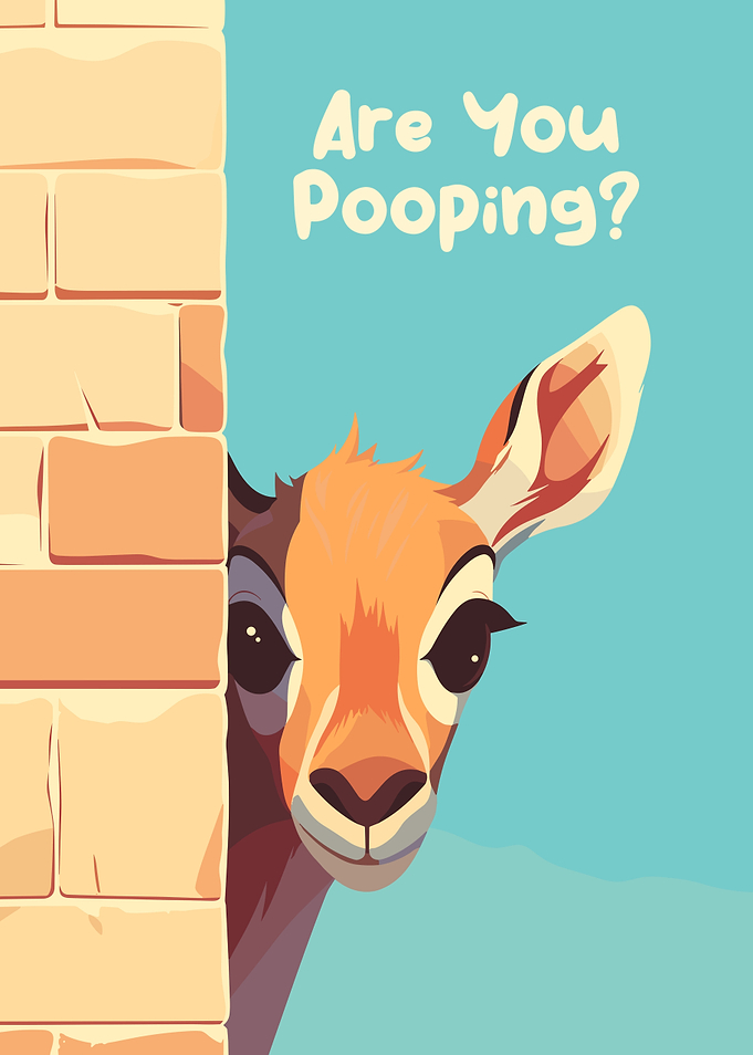 Deer Peeking Over Brick Wall