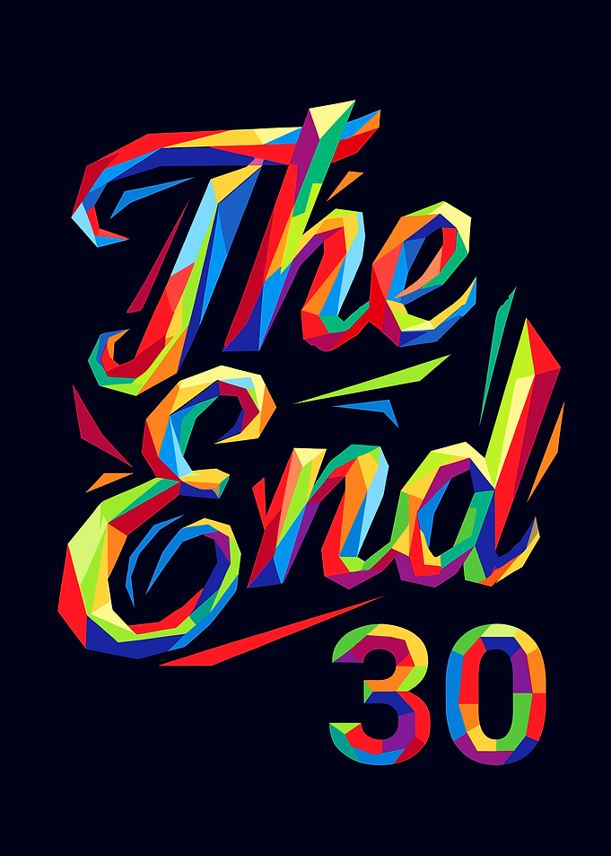The End 30 Colorful Text Art