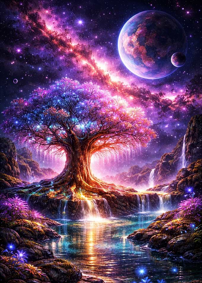 Enchanted Cosmic Tree of Life