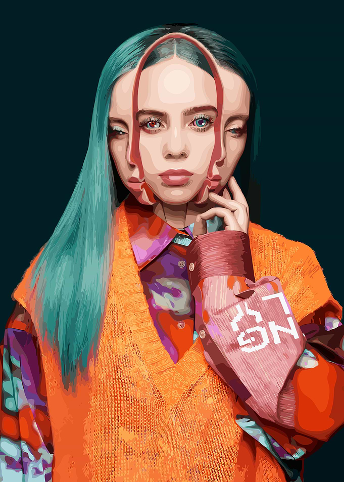 Billie Eilish Surreal Portrait