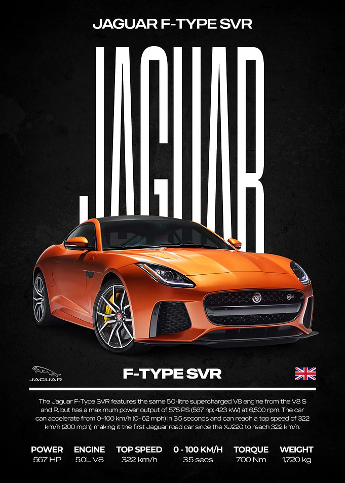 Jaguar F-Type SVR Poster
