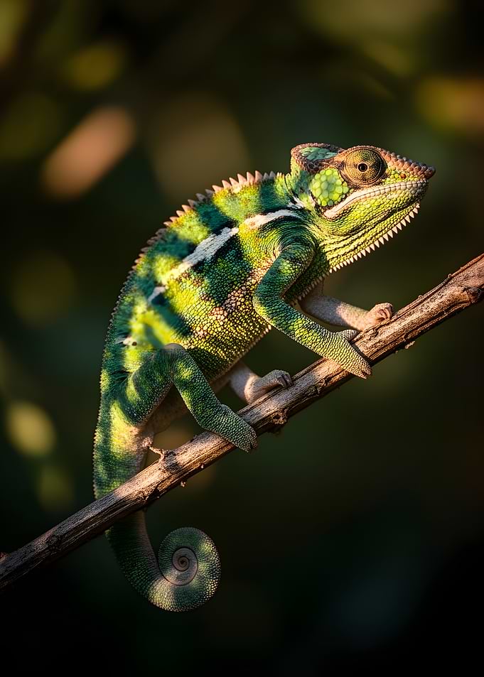 Chameleon on a branch