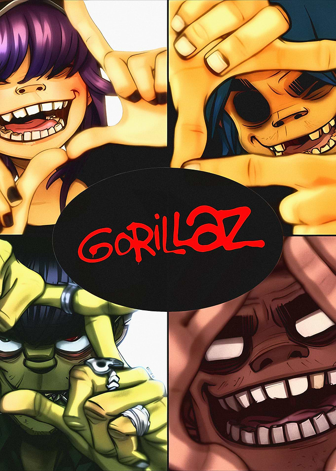 Gorillaz Band Members Collage