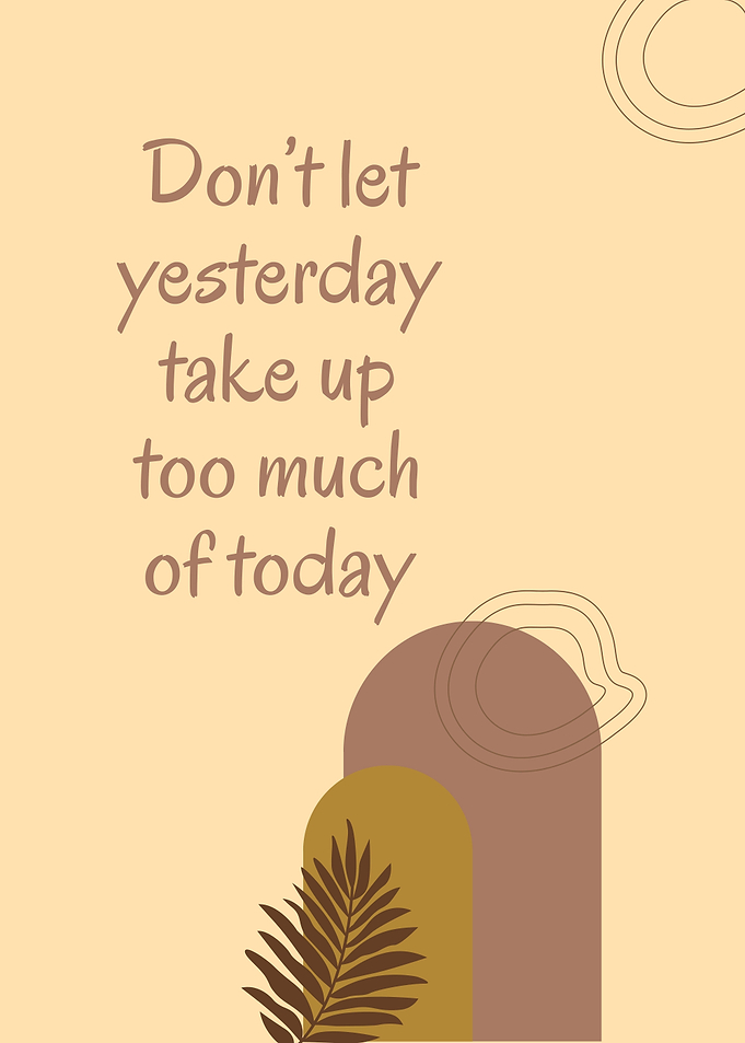 Inspirational Quote with Abstract Art, Modern Boho