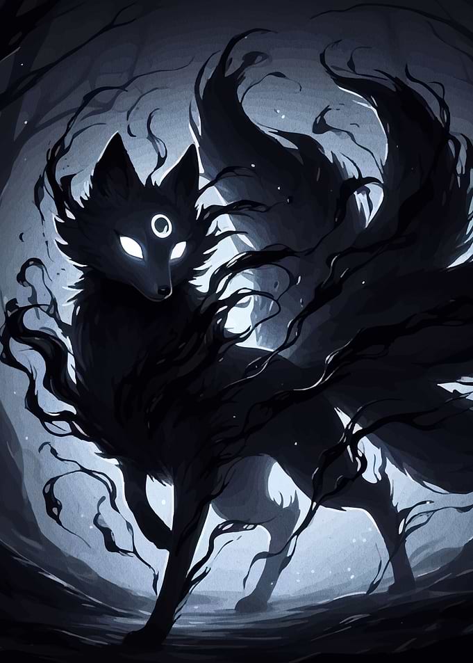 Mystical Nine-Tailed Fox Spirit