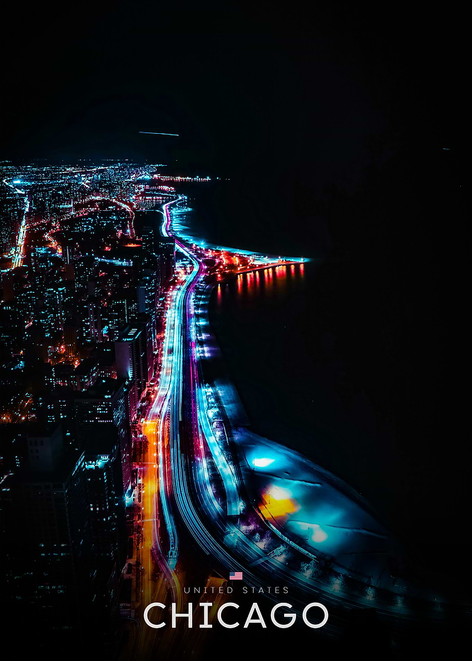 Chicago Cityscape at Night